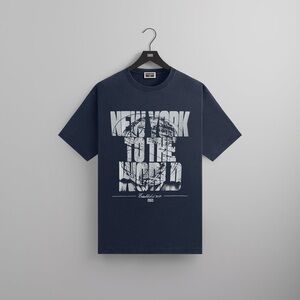 Kith New York To The World Navy Blue Tee